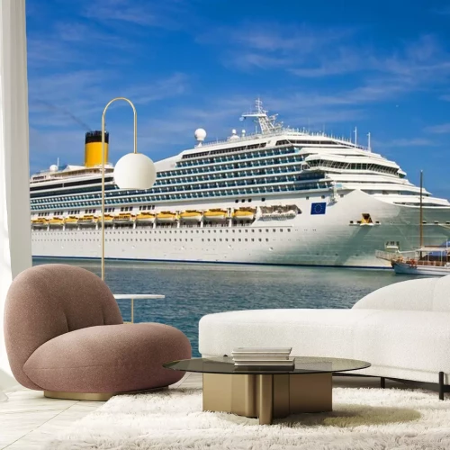 Fototapete Kreuzfahrtschiff auf See