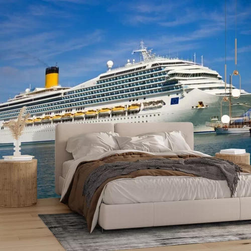 Sticker Kreuzfahrtschiff auf See