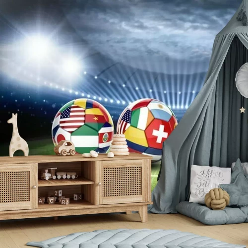 Fototapete Bälle mit Länderflaggen