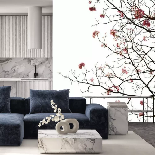 Fototapete Japanische Kirschen im Vorfrühling