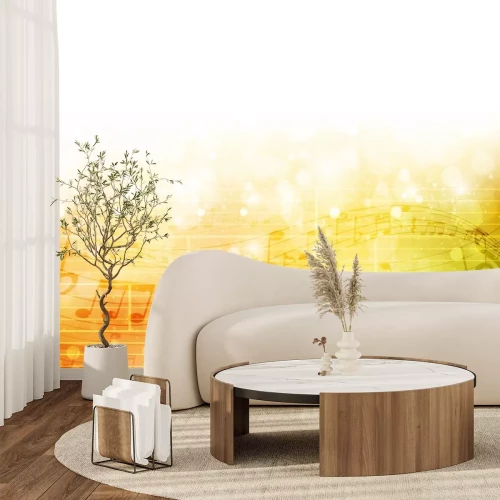 Sticker Einzelne Noten in zarten Farbtönen