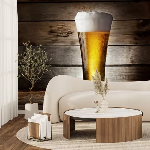 Sticker Alkoholische Getränke Bier in einem hohen Glas