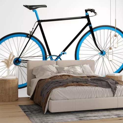 Sticker Fahrrad auf weißem Hintergrund