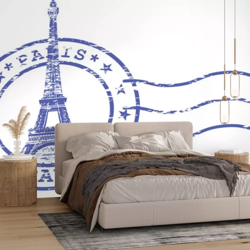 Sticker Shabby Stempel mit Eiffelturm - Sehenswürdigkeiten von Paris