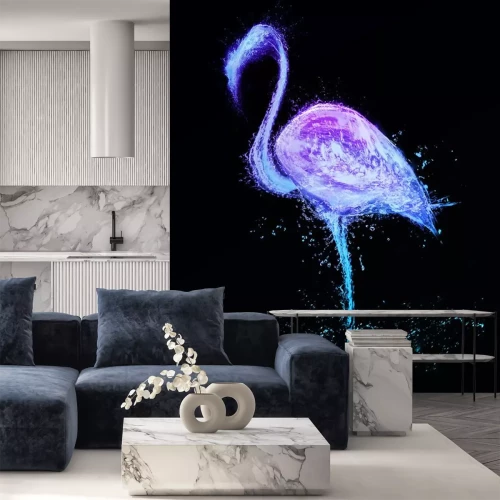 Sticker Tiere Wasser Flamingo und Tropfen