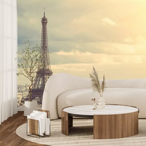 Fototapete Paris Eiffelturm über Stadt