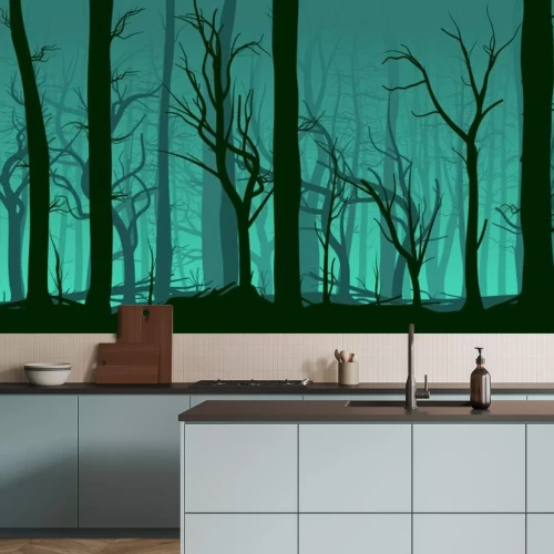 Sticker Horizontal Darstellung Pinienwald.