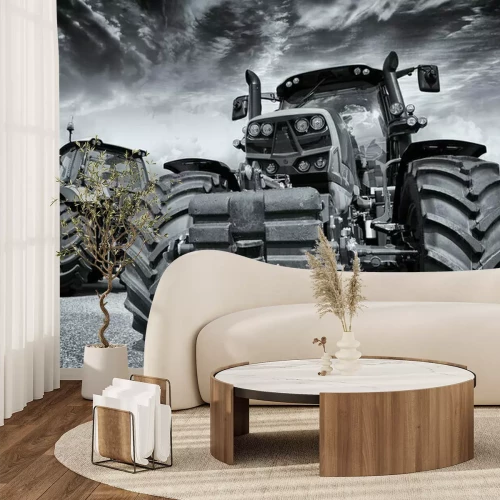 Fototapete Riesen Landwirtschaft Traktoren und Reifen