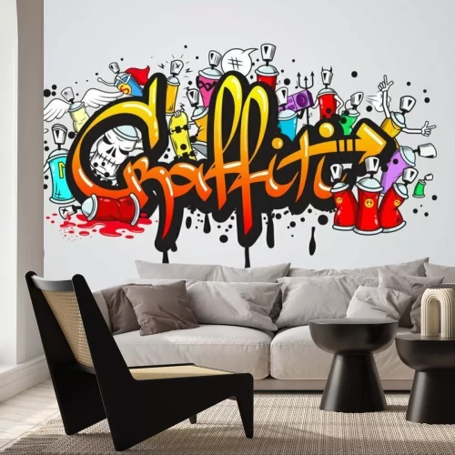 Sticker Graffiti-Zeichen Zusammensetzung Druck