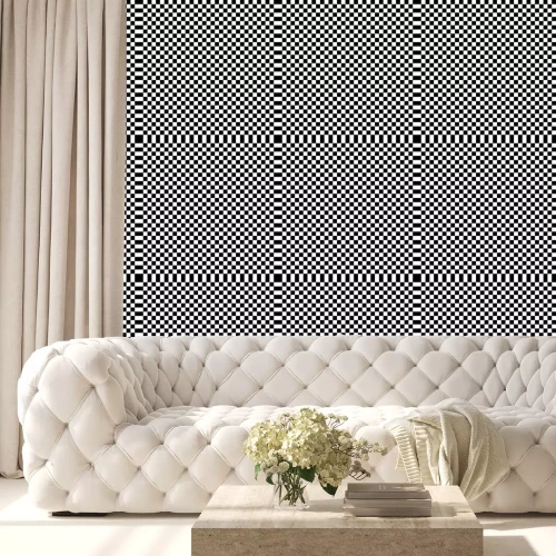 Tapete Schwarze und weiße Quadrate
