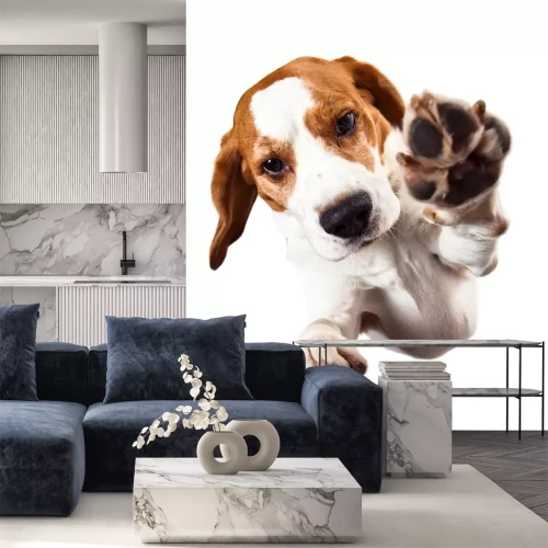 Sticker Pfötchen gebender Hund