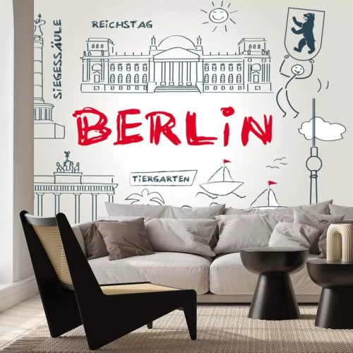 Sticker Berlin, Wahrzeichen, illustration