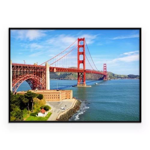 Poster Golden Gate Bridge und Fort Point, San Francisco, USA