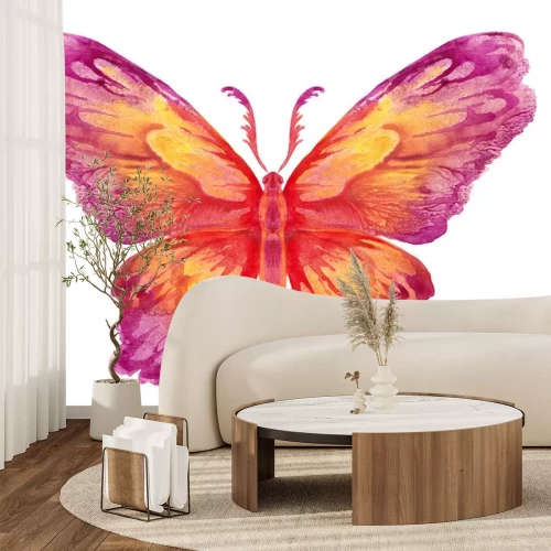 Sticker Schmetterling-Muster mit warmen Farben