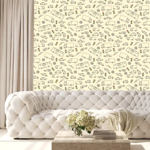 Tapete Transport doodle - Vektor-Illustration