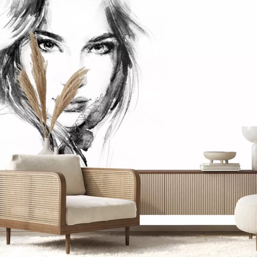 Sticker Schöne Frau Gesicht.