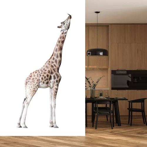 Sticker Giraffe 3D mit ausgestrecktem Hals