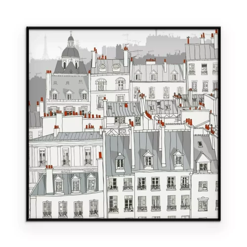 Poster Roofs of Paris