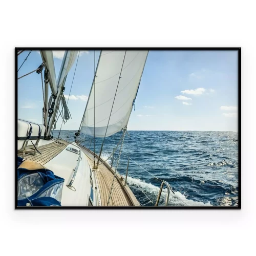 Poster Eine Segelyacht mit Passagieren