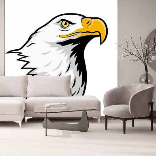 Sticker Grafik mit dem Kopf eines Raubvogels