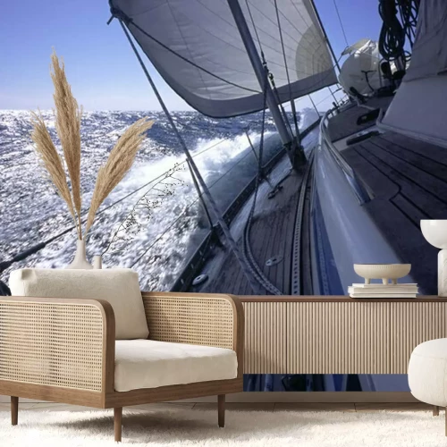 Fototapete Yacht beim Wasserrennen