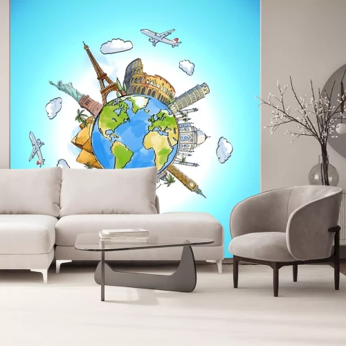 Sticker Reise-Hintergrund