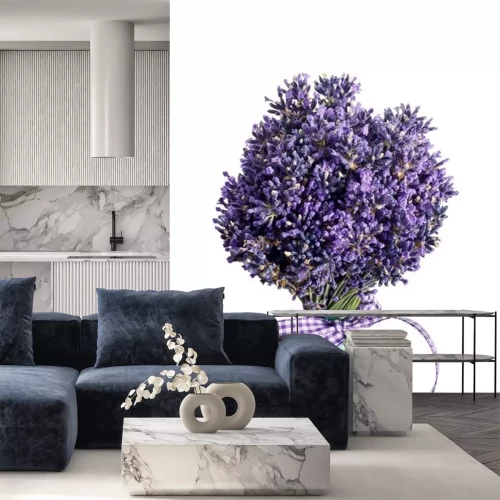 Sticker Lavendelbouquet mit lila Schleife