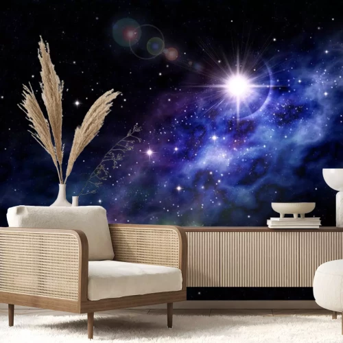 Sticker Funkelnder Stern in einer großen Galaxie