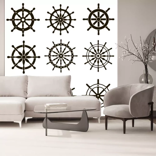 Sticker 9 Bilder von Schiff-Lenkräder