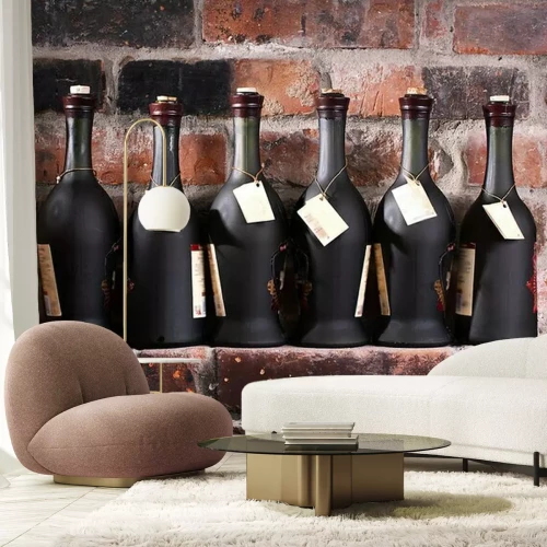 Fototapete Elegante Weinflaschen