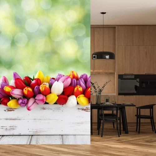 Sticker Tulpen in einer Schachtel angeordnet