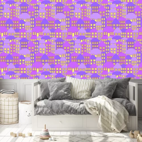 Tapete Abstrakte Stadtlandschaft.