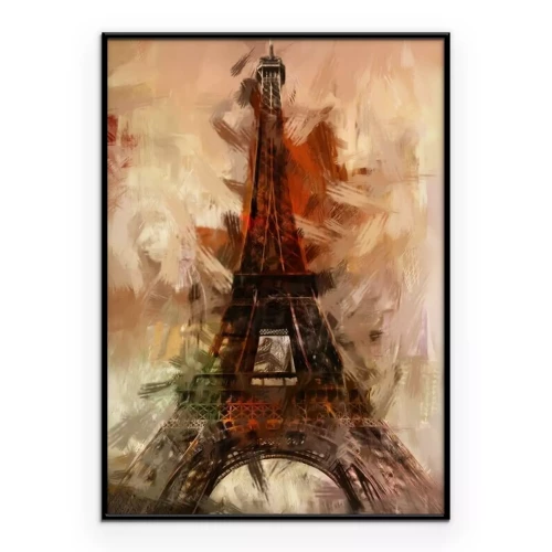 Poster Der Eiffelturm von unten in einer künstlerischen Aufnahme