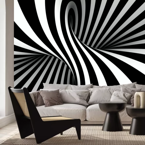 Fototapete Black and white abstract