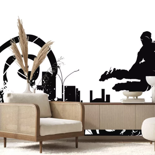 Sticker Großstadtdschungel und Rollerblades