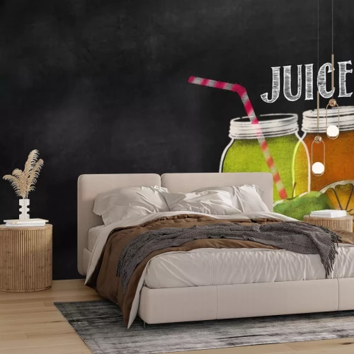 Sticker Sommergetränke Säfte in Gläsern Zeichnung