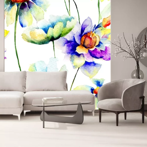 Sticker Nahtlose Muster mit Kamillenblüten