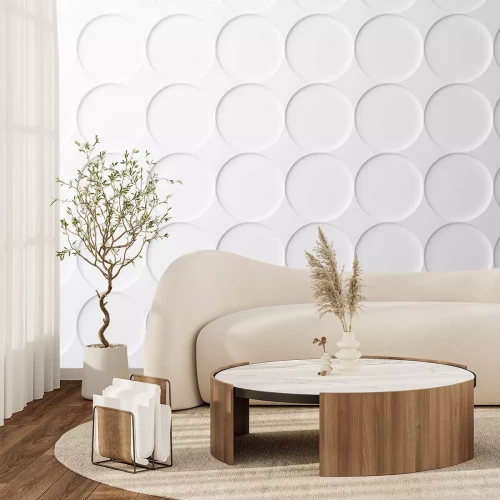 Fototapete Weißer Hintergrund mit Kreisen