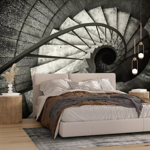 Fototapete Wendeltreppe aus Beton