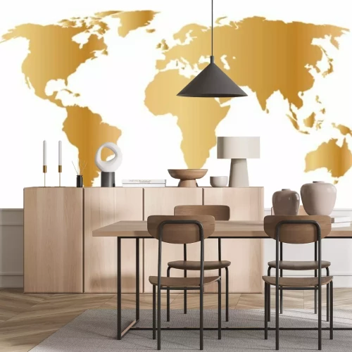 Sticker Goldweltkarte