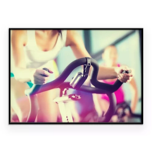 Poster Frauen beim Spinning