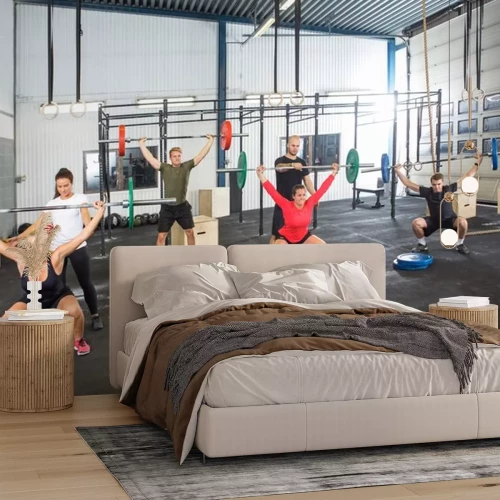 Sticker Trainer, die Athleten beim Training mit Hanteln unterstützen