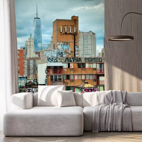Fototapete Graffiti auf Gebäuden von Manhattan