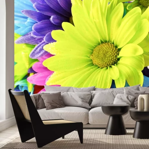 Sticker Große Blüten in verschiedenen Farben