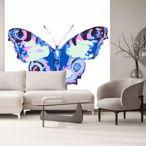 Sticker Designer-Schmetterling auf weißem Hintergrund