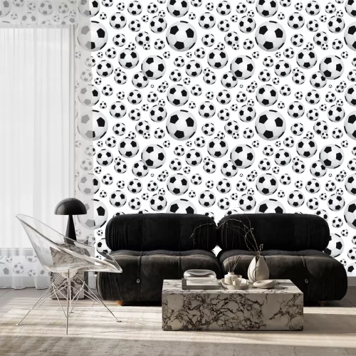 Tapete Fliegende Bälle 3D