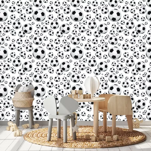 Tapete Fliegende Bälle 3D