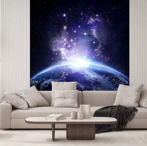 Fototapete Earth view from space at night -  USA