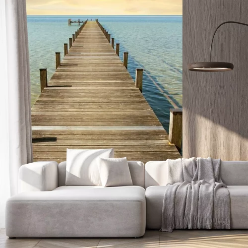 Fototapete Steg am Meer in Tropen