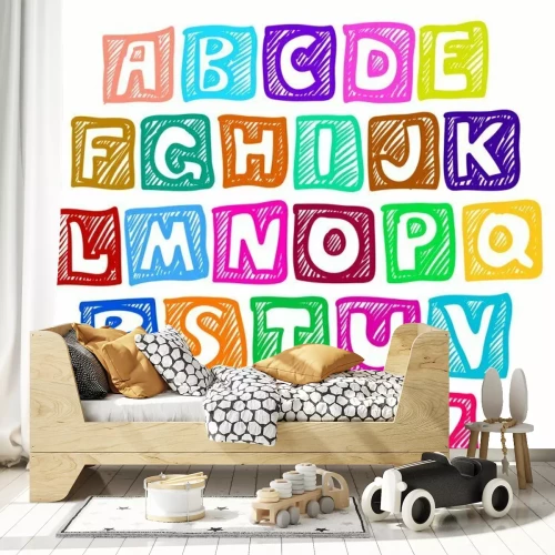 Sticker Hand gezeichnet Font in doodle Stil